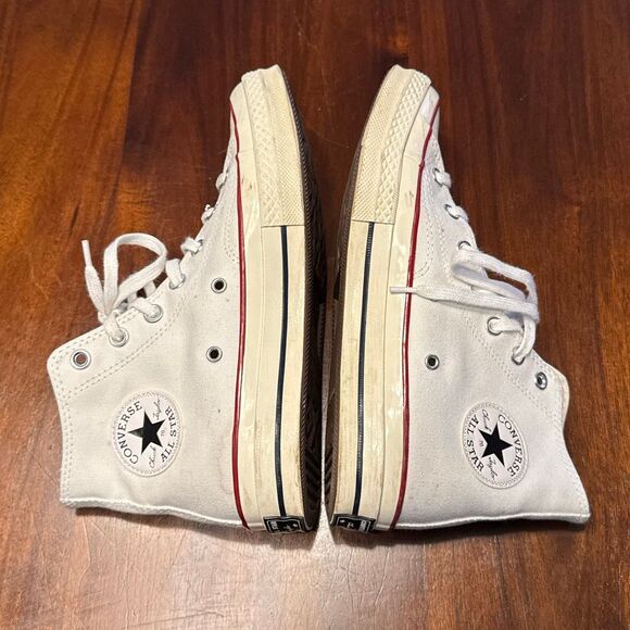 Converse Chuck 70 High Top White Lace Up Shoes Women’s 8 Men’s 6 Unisex - Picture 3 of 9